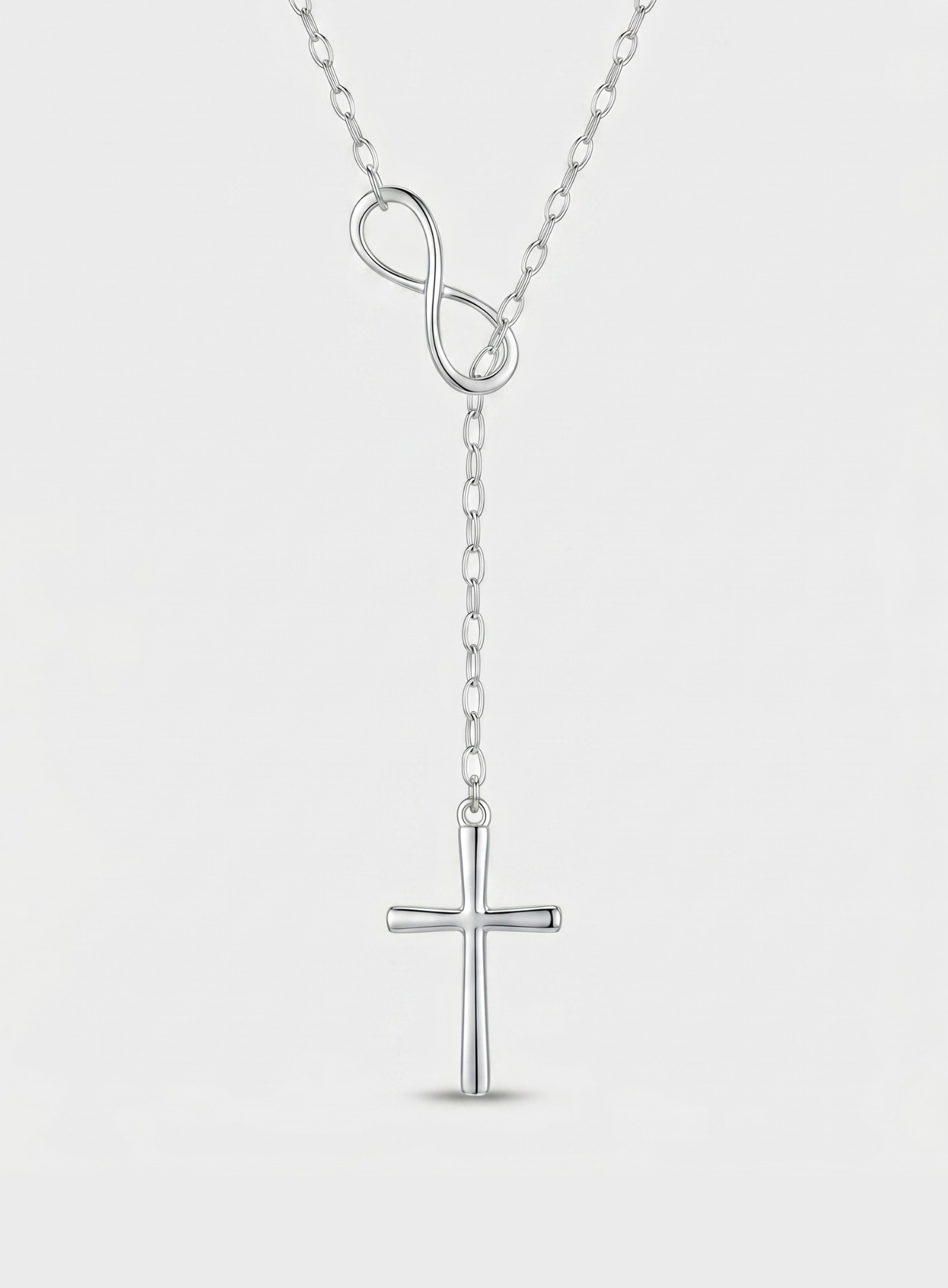 Colar Infinito com Cruz