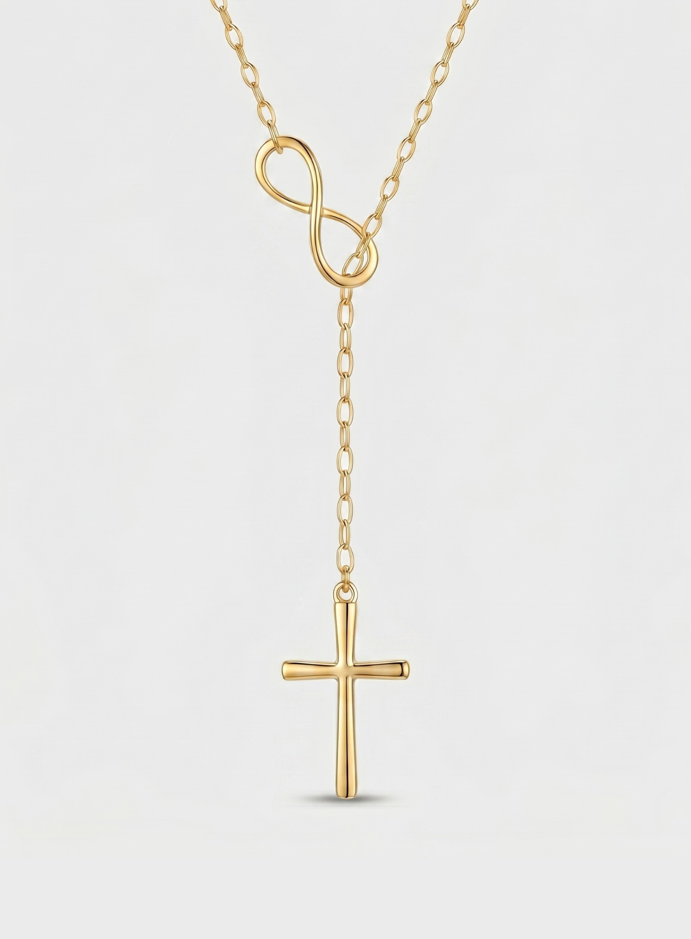 Colar Infinito com Cruz