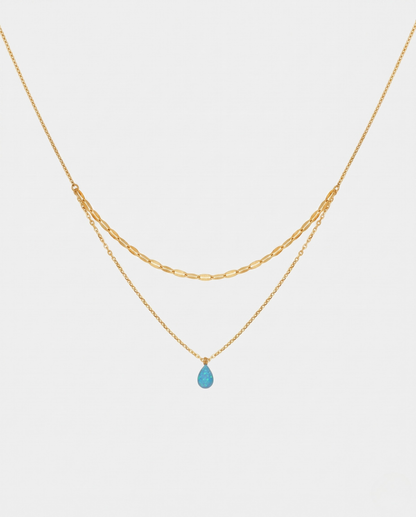 Colar Gota Azul
