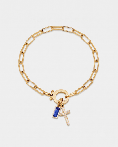 Pulseira Fé e Brilho Corrente de Elos