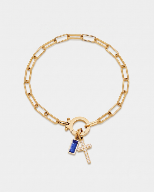 Pulseira Fé e Brilho Corrente de Elos
