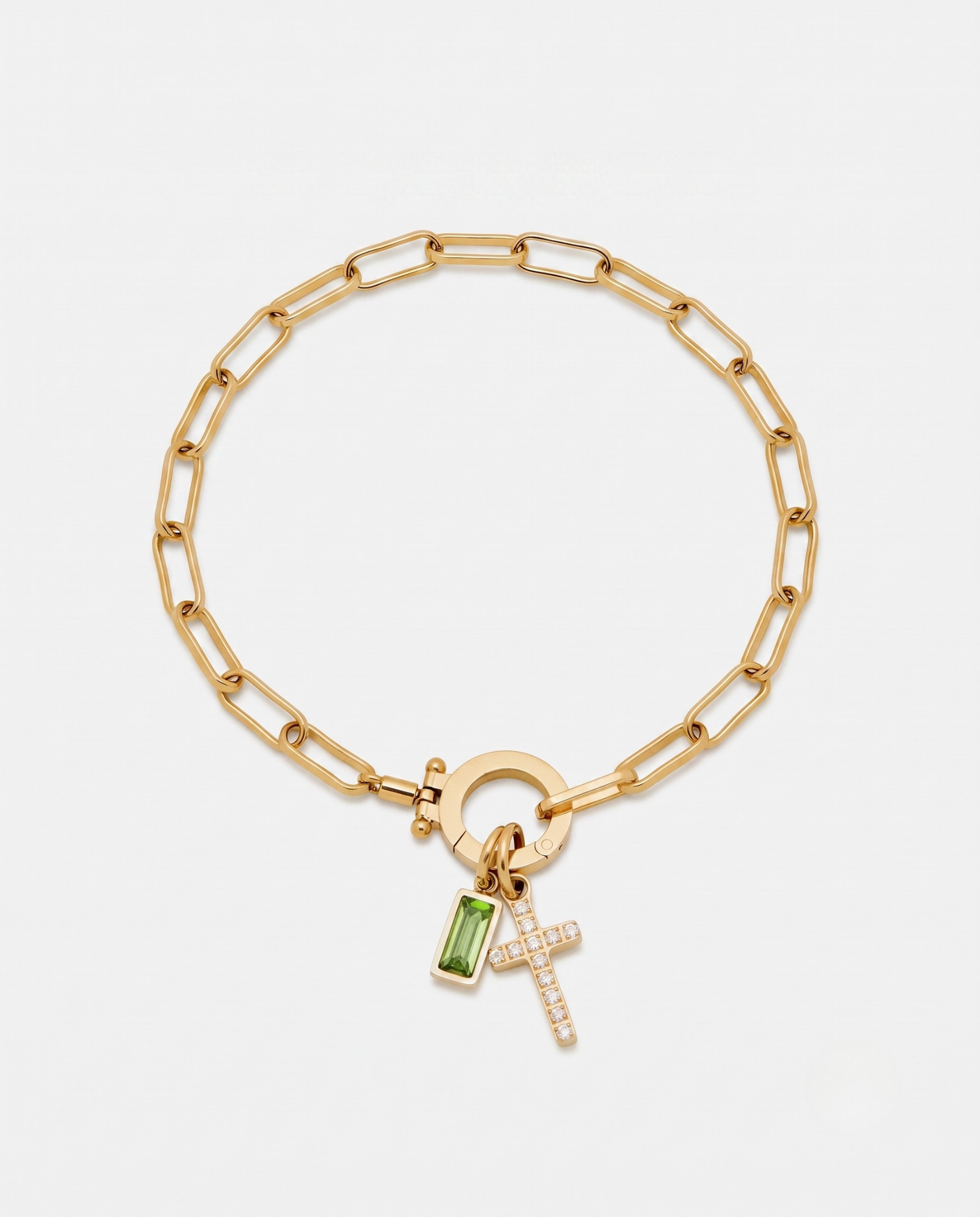 Pulseira Fé e Brilho Corrente de Elos